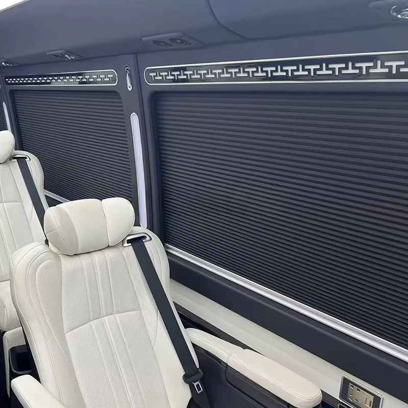 Pull Cord Stretchable Fabric Curtains Any Car Universal Foldable Window Blinds SUV/MPV/Van Privacy Heat