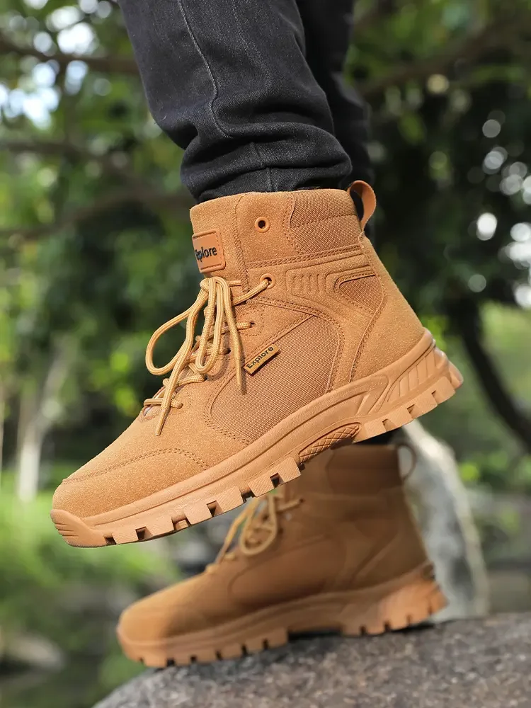 

MODX new men's large size fashion boots comfortable travel hiking shoes outdoor non-slip sports army fans combat boots
