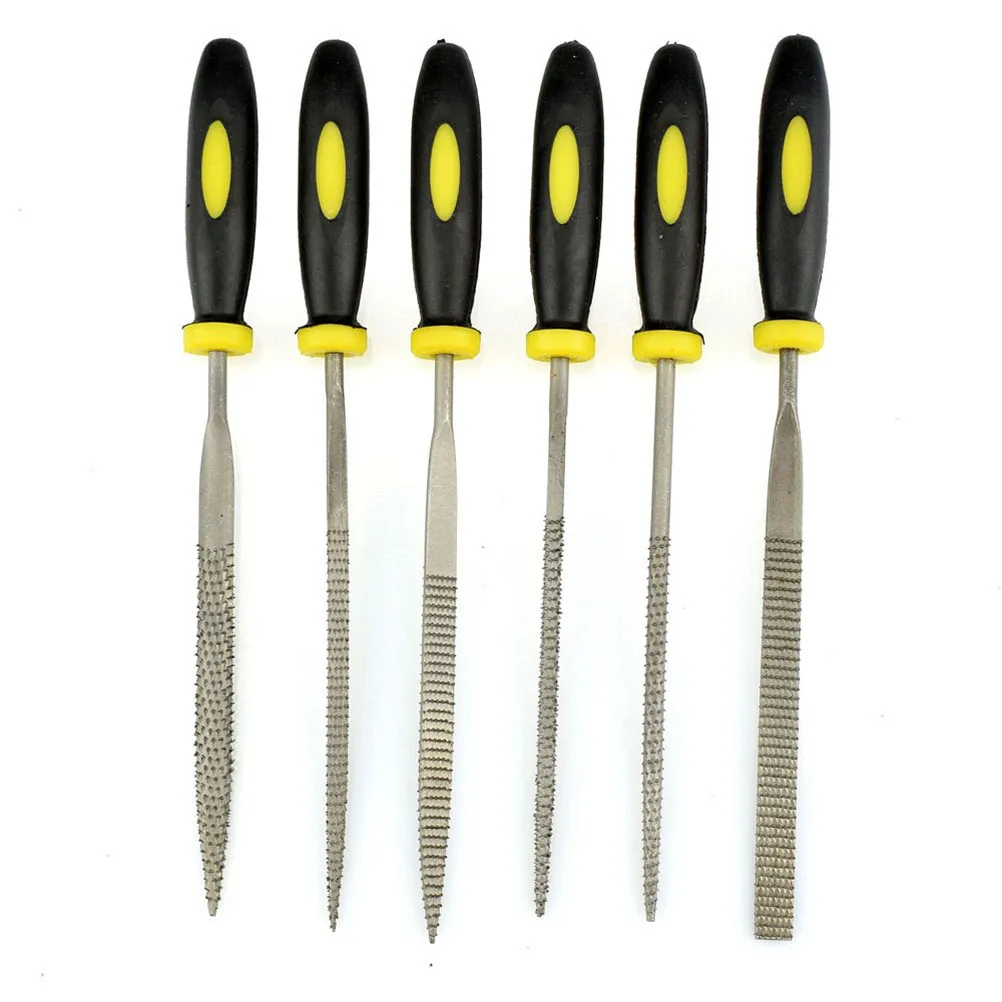 Wood Rasp Set 6pcs Carpenter 5x140mm File Carving Tools Double Riffler Tool