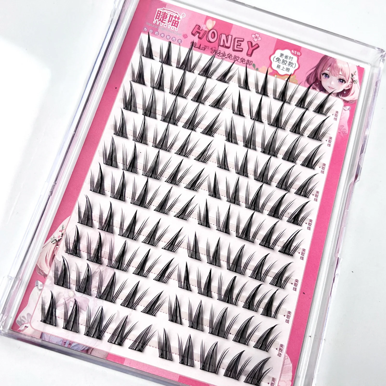 Diy curling cílios clusters extensões de cílios postiços naturais de longa duração cauda de peixe cluster cílios grossos suprimentos compõem