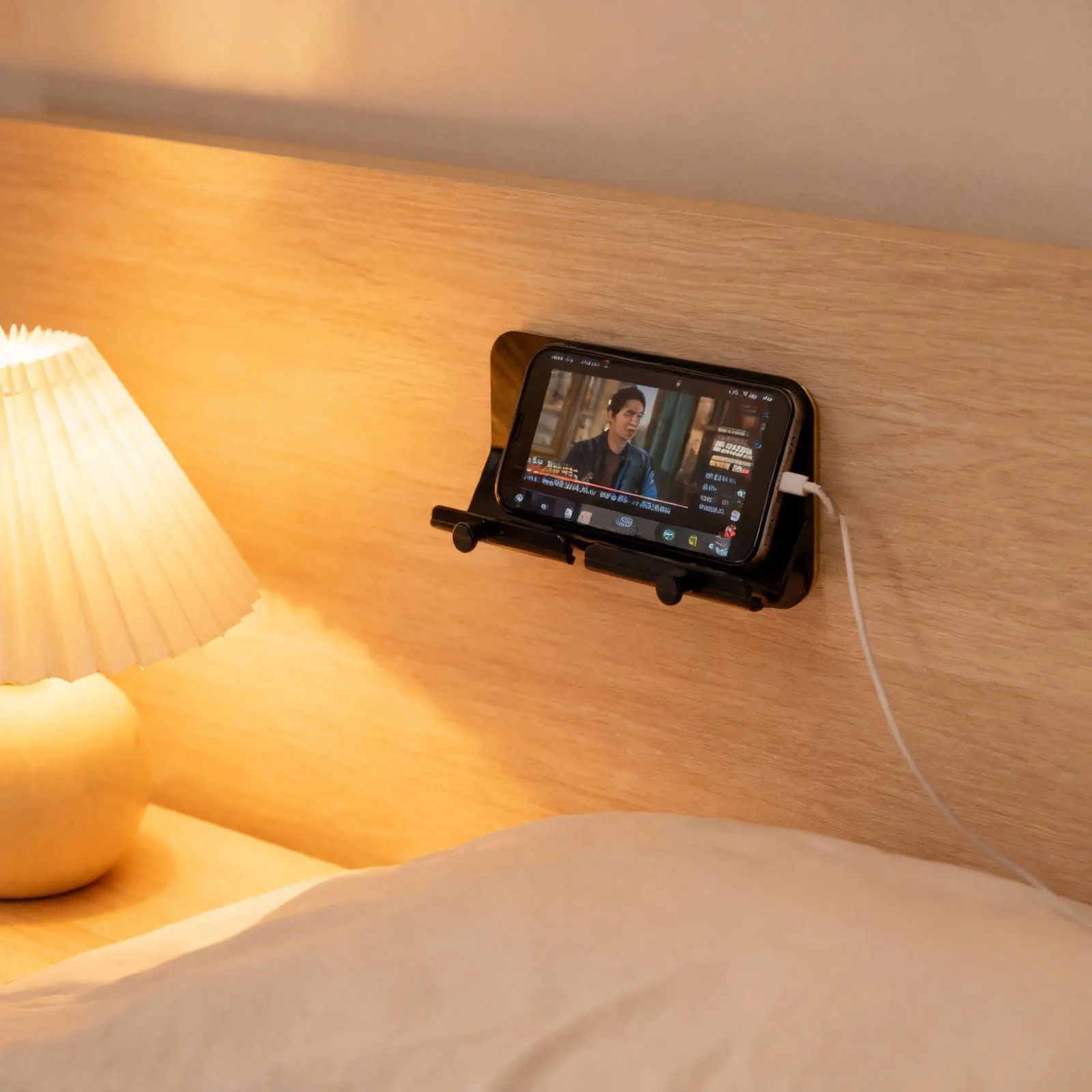 Phone Charging Bracket Wall Mounted Storage Rack For Speaker Cellphone Alarm Clock Bedroom Bathroom Office Multi-Purpose view 6