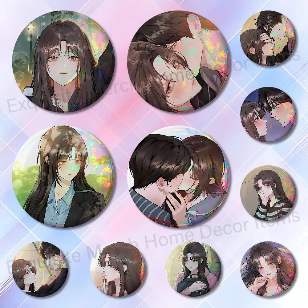 S-Something About You Manhwa Badges Round Nijigen Otaku Culture IP peripheral products 58mm 44mm 32mm 75mm 25mm Mini