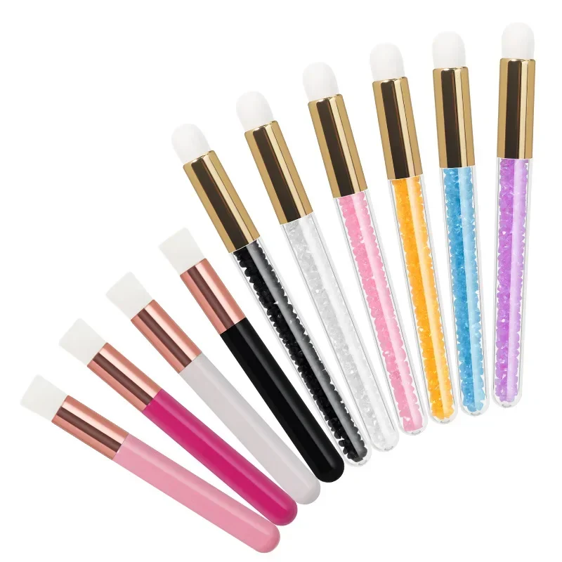 크리스탈 속눈썹 청소 브러쉬 눈썹 얼굴 클렌징 코 블랙 헤드 딥 워싱 래쉬 샴푸 브러쉬 뷰티 메이크업 도구 1Pc