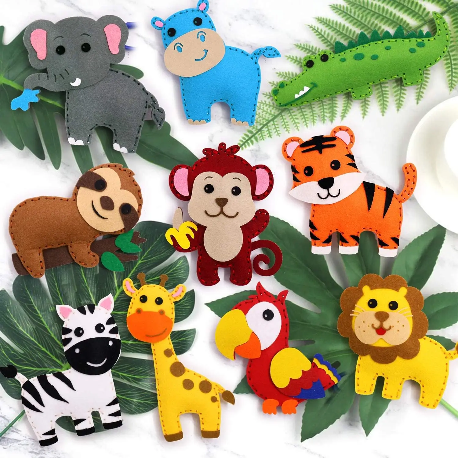 Dinosaurier Nähen Bastelset DIY Kinder Basteln Nähen Set Pädagogische Anfänger Nähen Gefüllte Weihnachten Nähen Bastelset Filz Ornamente – Detail 15