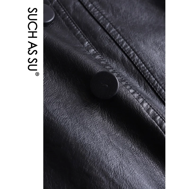 Fall Winter Leather Skirt 2023 New Fashion Black High Waist Button PU Pockets A Line Skirts M-4XL Size Mini Skirt Female