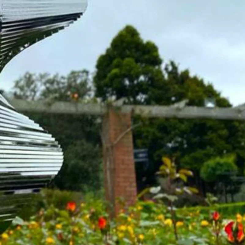3D Rotating Wind Chimes Flip Spiral Pendant Patio Wind Spinner Bell For Home Garden Hanging Decoration Bird Reflectors