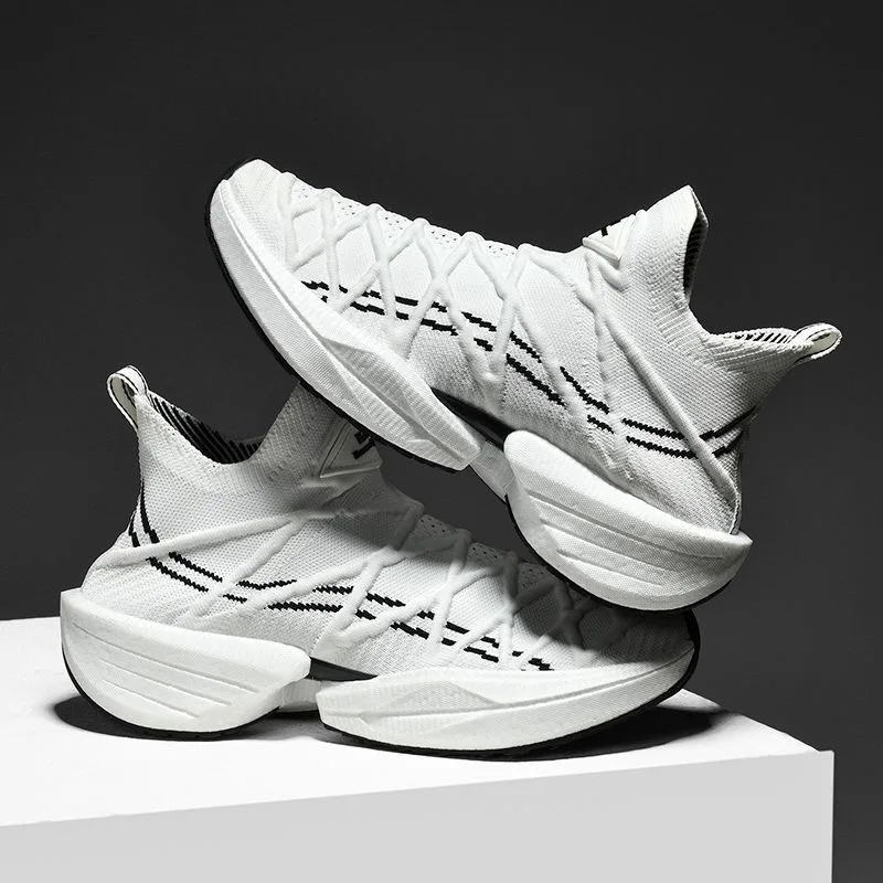 Luxury Brand Sports and Leisure Shoe for Man Mesh Breathable Running Shoes Light Weight Gym Shoes Thick Soled Walking Shoe