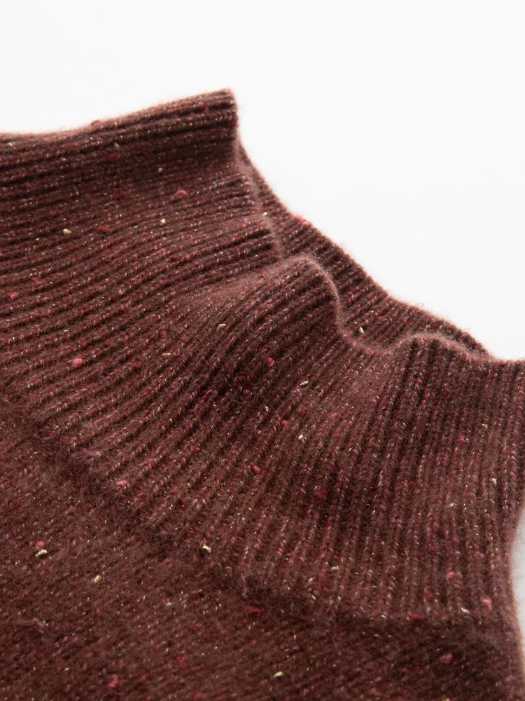 بيع خارج بيع 100% سترة الكشمير المعنقة الياقة المدورة البلوز نمط فضفاض الكشمير تريكو الخريف الشتاء سميكة لينة الملابس الدافئة