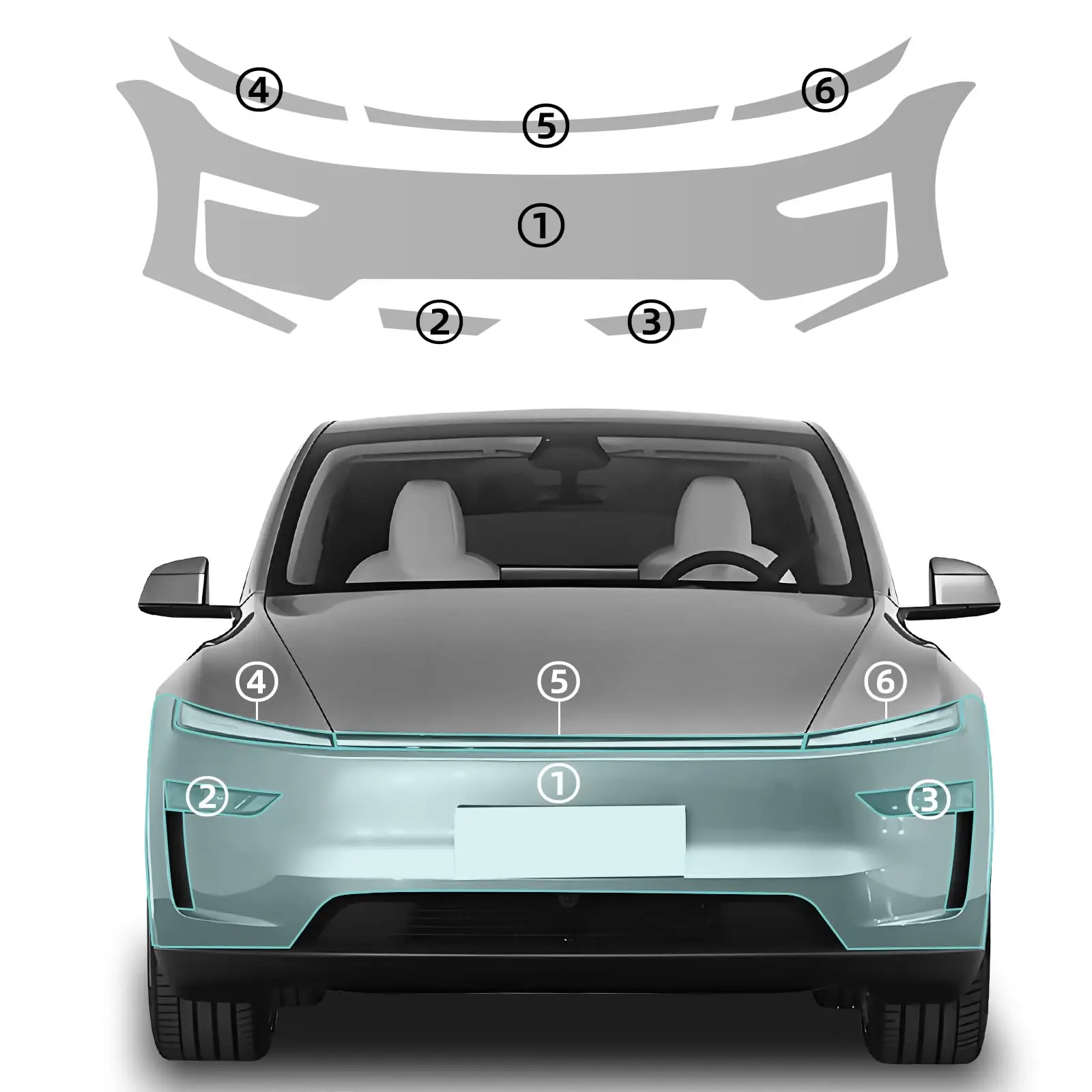 

For 2025 2026 Tesla Model Y Juniper TPU PPF Paint Protective Film Custom Fit Anti Scratch Self Healing Finishing Accessories