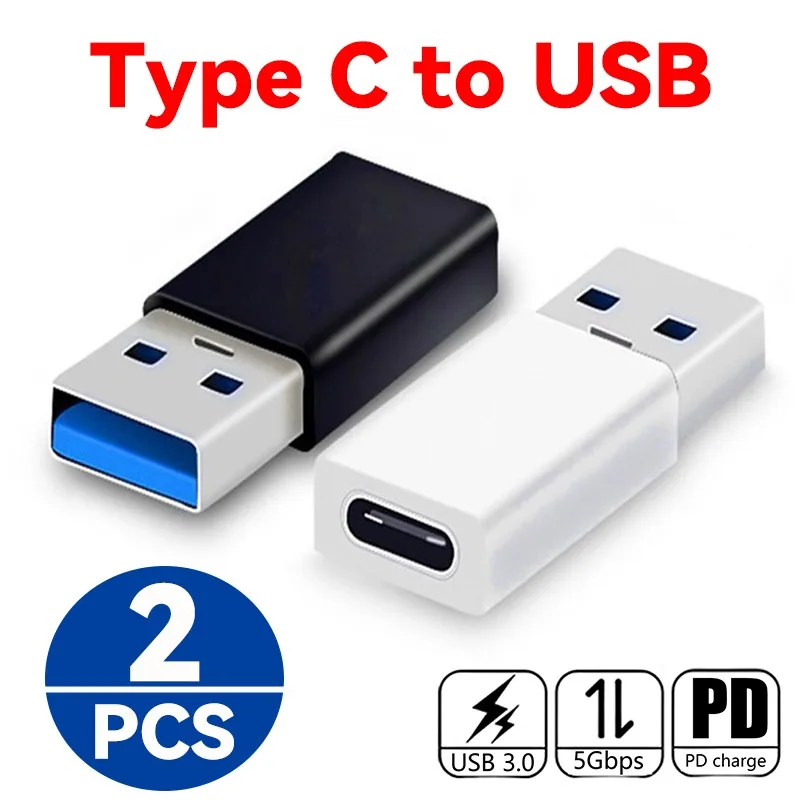 2/1PCS USB-C Male To Micro USB Type-c Female Converter for Macbook Samsung S20 USBC OTG Connector USB 3.0 Adapter OTG Connector