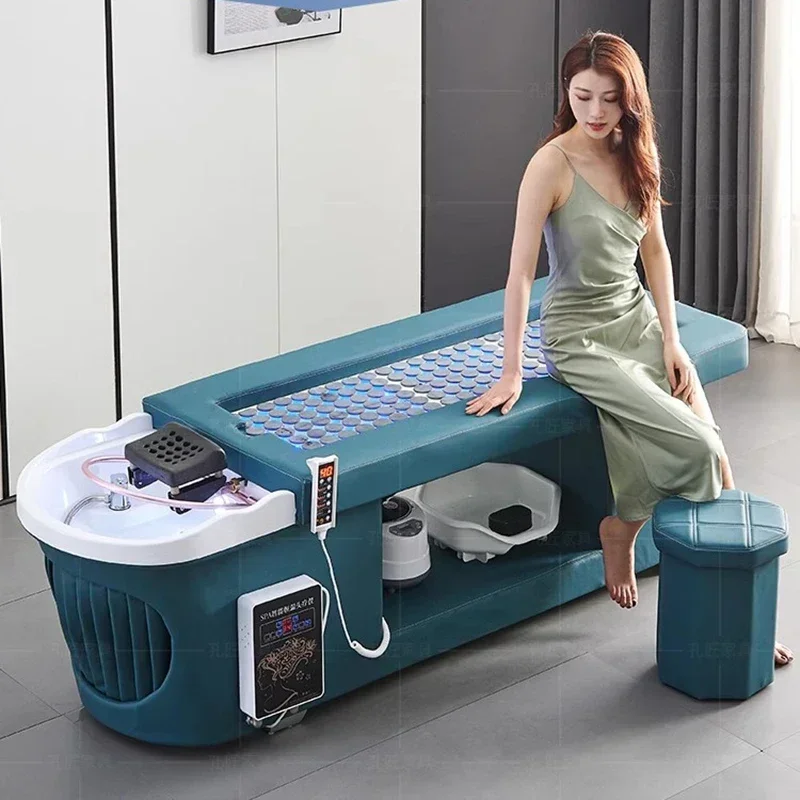 Comfort Shampoo Bed Wash Hair Moxibustion Luxury Water Circulation Head Hair Therapy Silla Peluqueria Salon Equipment