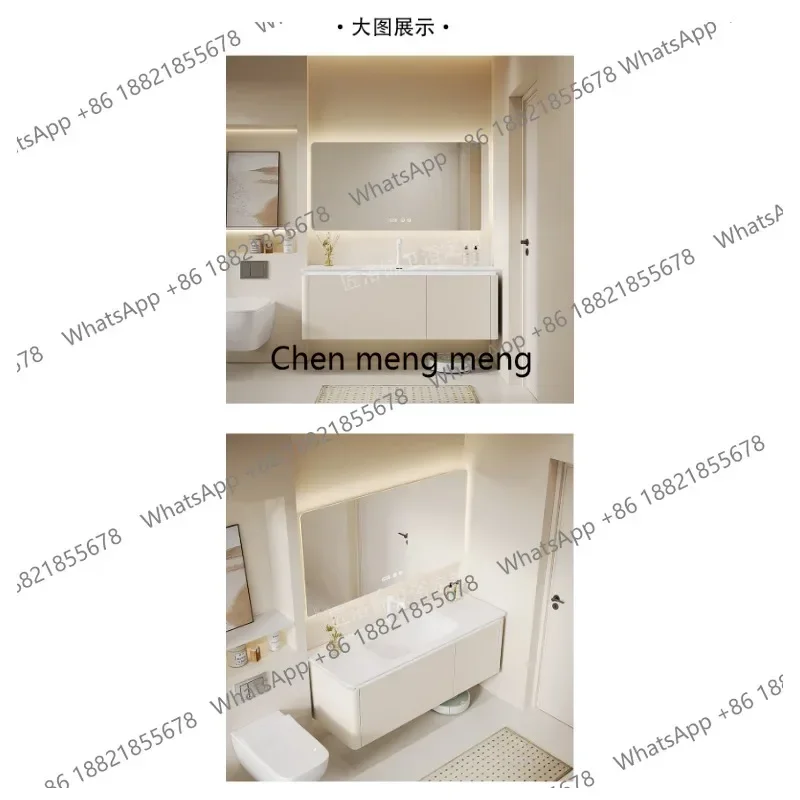N138Intelligent rc Corian Integrated Basin Bathroom Cabinet Combined Toilet Washbasin Cabinet