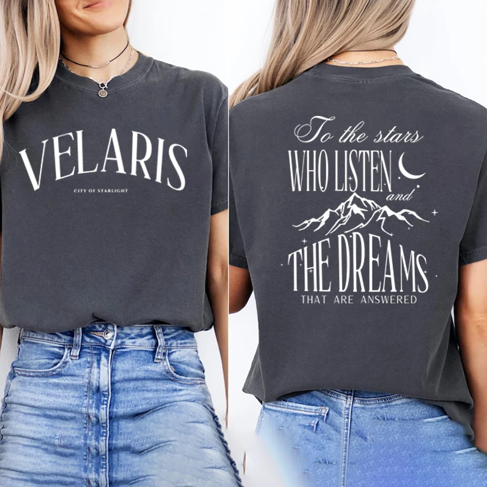 Velaris City of Starlight Acotar Graphic T Shirts Night Court Shirt Bookish Gift Men Women Short Sleeve Tshirts Streetwear Tops