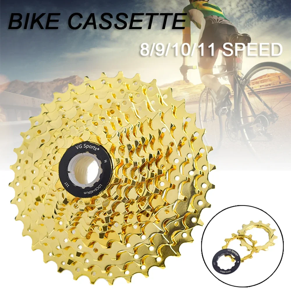 VG SPORTS-ruedas libres para bicicleta de montaña, Cassette ligero resistente al desgaste, color dorado, 8/9/10/11 velocidades