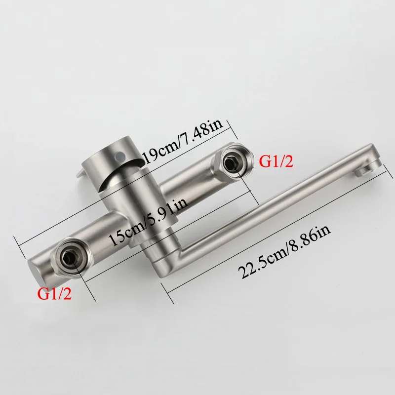 Kitchen Faucet Mixers Wall Mounted Single Handle Mixer Tap Sink Faucet Rotation Hot Cold Water Mixer Mop Pool Tap Basin Faucet