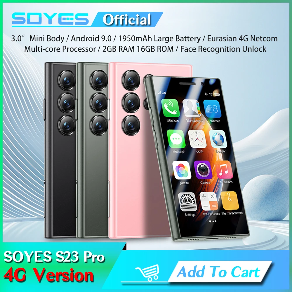 

SOYES S23 Pro 4G Version 3.0 Inch Android8.1 Smartphone 2GB RAM 16GB ROM Dual SIM Standby Compact Mobile Phone