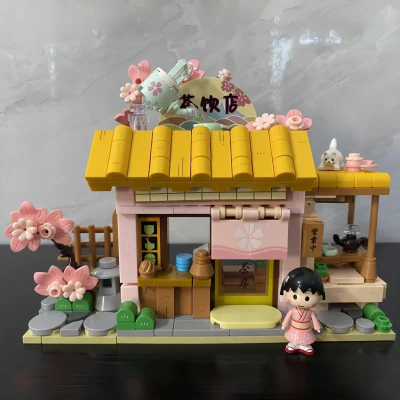 

Chibi Maruko-chan's Shop Building Blocks Japanese Shop Street Scene Children's Educational Building Toy Model Ornaments Gift