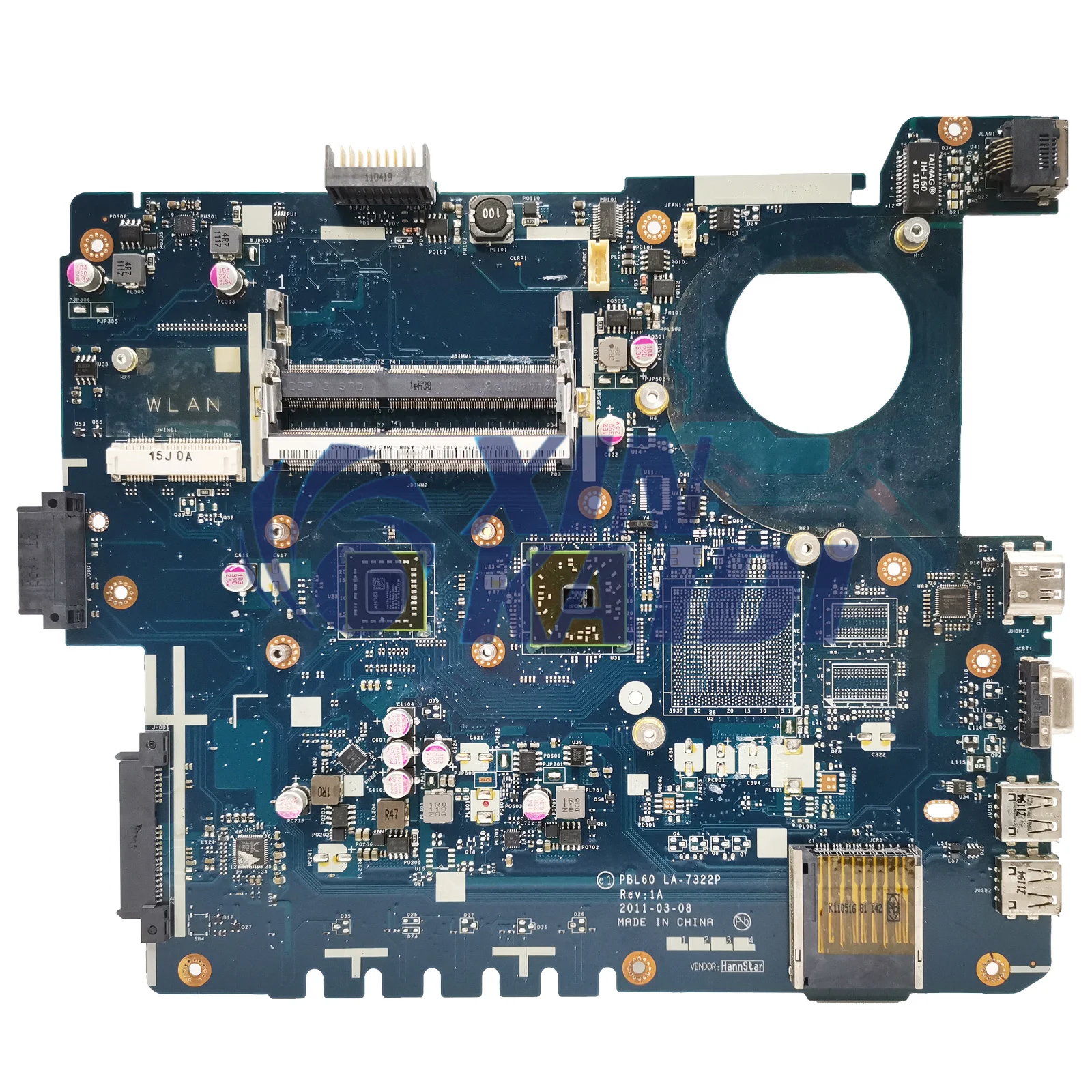 Computer Moederbord Voor ASUS PBL60 LA-7322P K53U X53U X53BY K53BY X53BR Laptop Moederbord C60 E1-1800 E450 CPU 100% Goed Werken