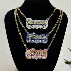 Customized Name Necklace Baby Girl Acrylic Nameplate Personalized Acrylic Necklace Name for Women Children Customized Jewelry