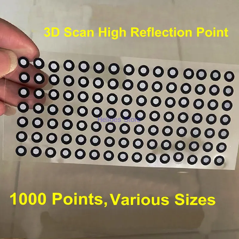 Various Sizes 1000 Point Highly Reflective Marks 3D Scanner Target Points Photography Three-dimensional Scanner Marking Points