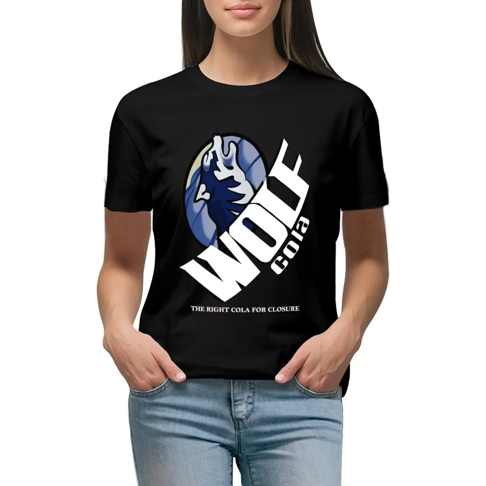 

Wolf Cola - The Right Cola for Closure T-Shirt new edition female Blouse anime t shirts for Women