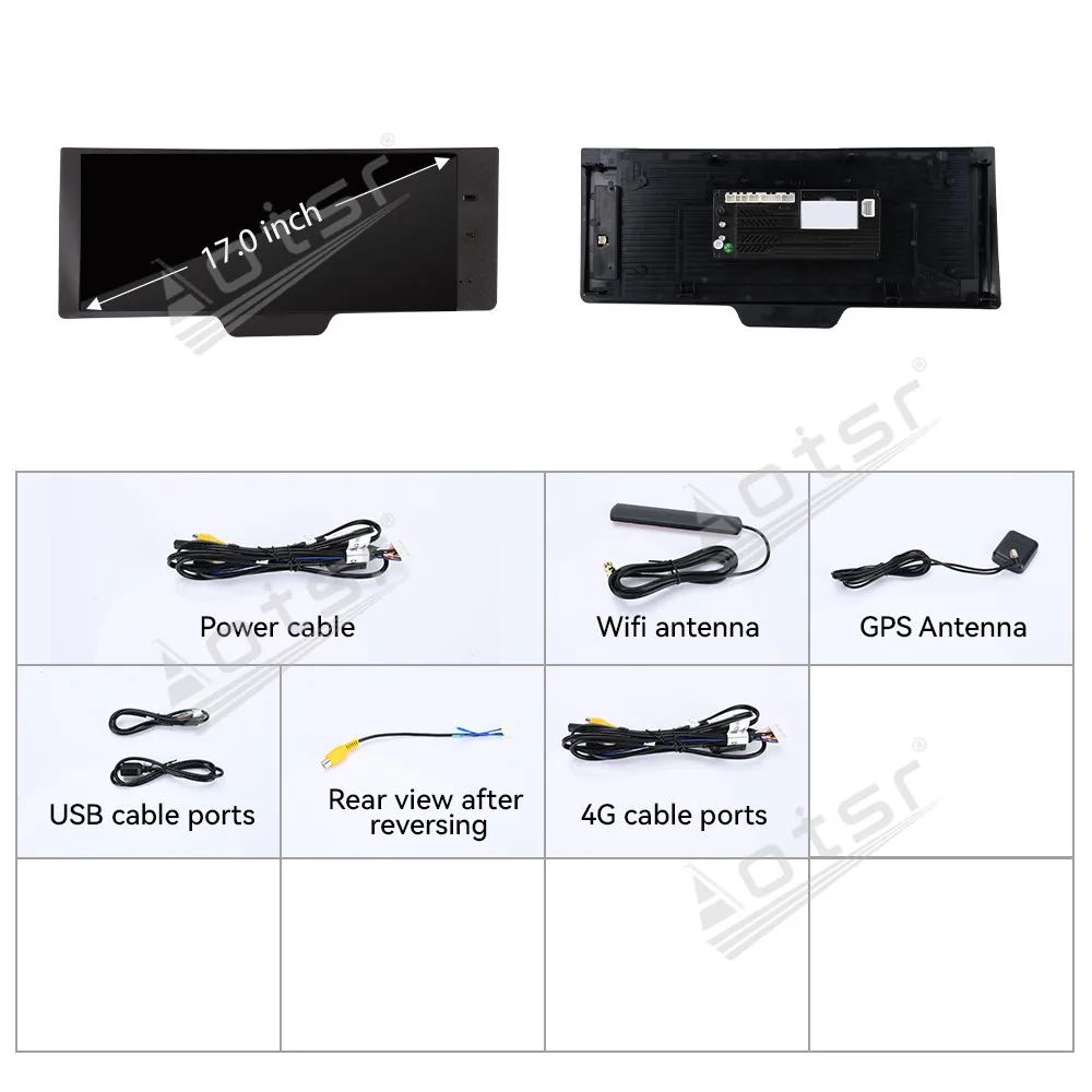 شاشة 17 بوصة مساعد الطيار لدودج رام 1500 2500 2013 + أندرويد 13.0 شاشة ترفيهية للركاب سيارة ستيريو GPS الوسائط المتعددة