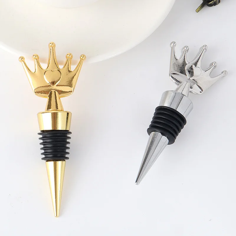 (20 Pieces/lot) Crown Themed Party Favors of Crown bottle wine stopper gifts for Bridal shower Wedding receiption favors