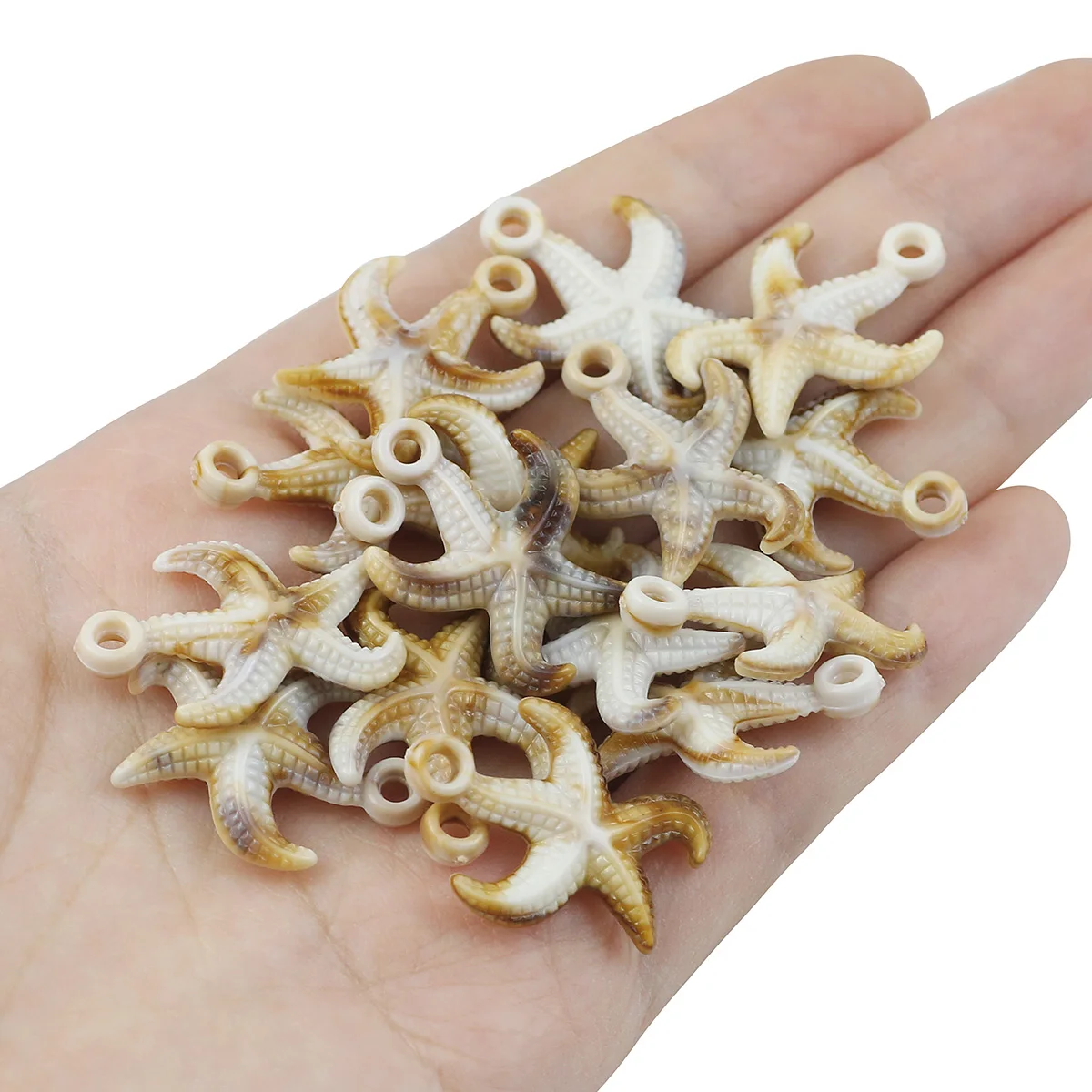 50pcs/Pack Acrylic Shells/Conches/Starfish Charms Beads For Jewelry Making Handmade DIY Bracelets Necklaces Earrings Accessories