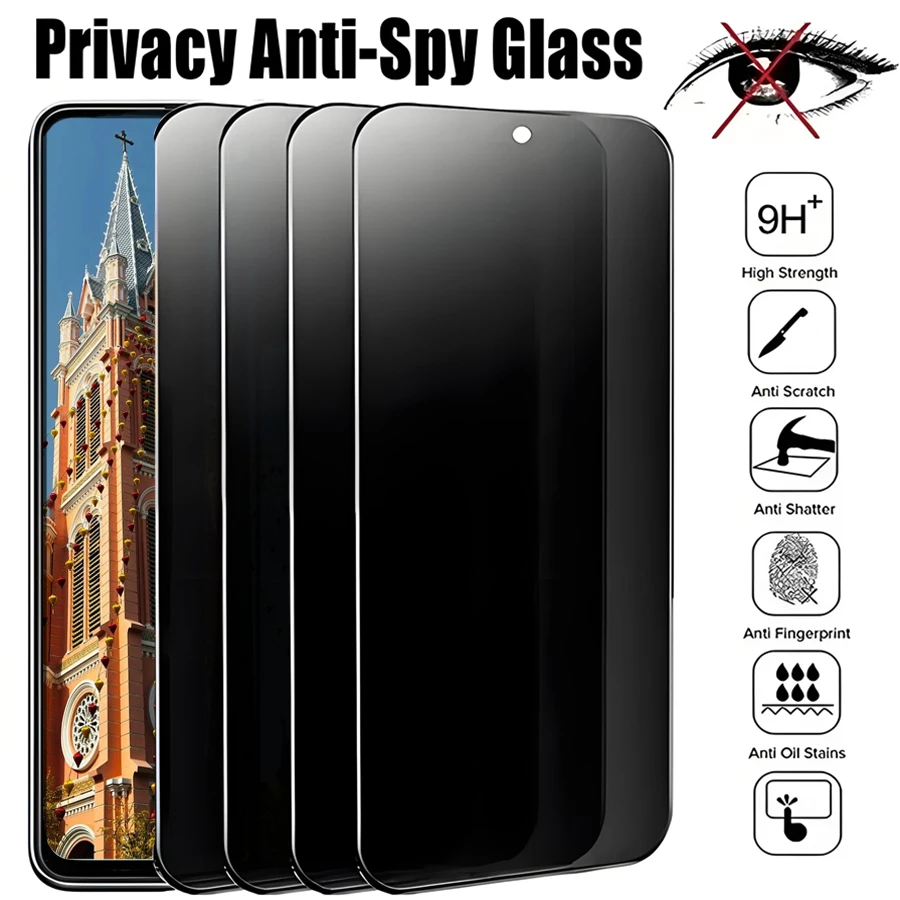 For Oppo A6 Pro 4G CPH2799 Tempered Glass Anti-Spy Privacy Screen9H Hardness Anti-Scratch For OppoA6Pro 4G Protector Phone Film