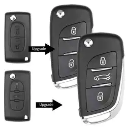 dahai modificado remoto escudo da chave do carro caso da aleta para peugeot 207 307 308 407 607 para citroen c2 c3 c4 c5 berlin