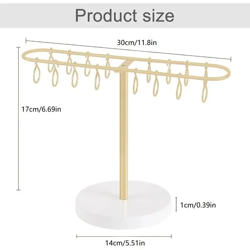 

Multifunctional Display Stand Headbands Holder Hair Clip Display Rack Metal Claw Clip Storage Rack With 16 Hooks
