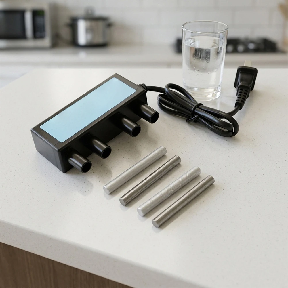 Aluminum Water Electrolyzer Device Supporting Electrolysis Experiments and Tap Water Monitoring with Direct Visual Readout