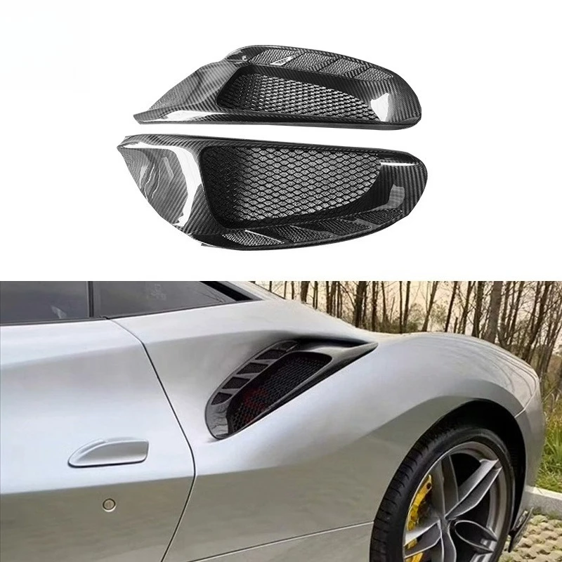 488 Carbon Fiber Rear trend Retrofit Vent Side Outlet Car Body Kit