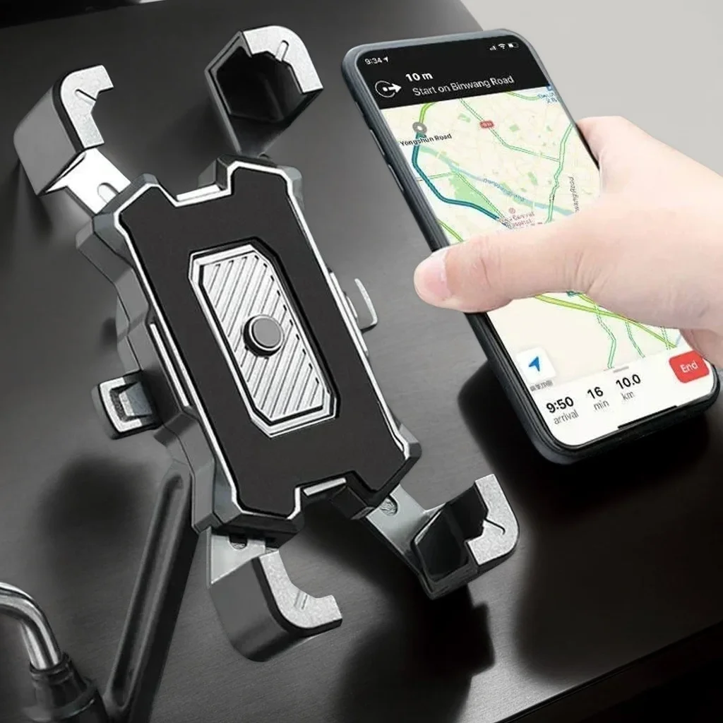 

360 ° Поворотный держатель для телефона на электрическом велосипеде — нескользящее крепление для iPhone и езды на велосипеде (MTB/Moto/Мотоцикл)