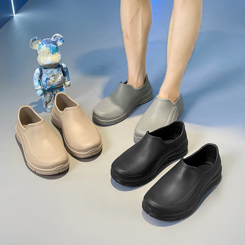 Unisex Kitchen Chef Shoes Slip On Waterproof Oil-Proof Kitchen Chef Clogs Non-slip Resistant Work Shoes For Cook Size 36-45