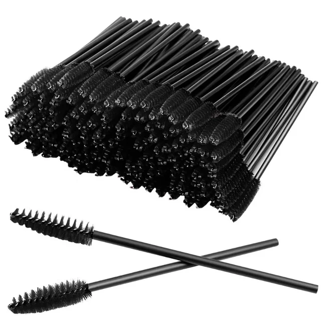 CNK 50 sztuk pędzle do makijażu jednorazowy pędzel do brwi różdżka do tuszu do rzęs aplikator Spo Eye Lashes Brush kosmetyczne narzędzia do przedłużania rzęs