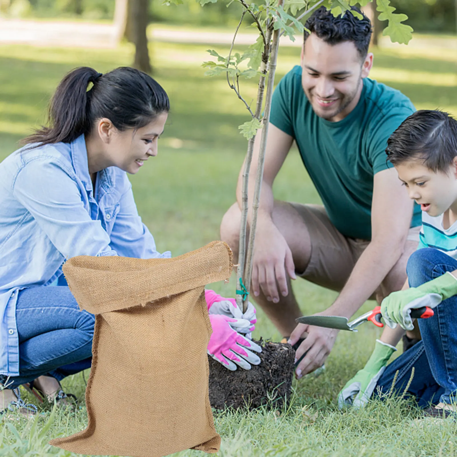 3 قطعة أكياس الرمل الفيضانات كيس الخيش الطبيعي للاستخدام المنزلي في الهواء الطلق قابلة لإعادة الاستخدام كيس تخزين الجوت القابل للتحلل سعة كبيرة