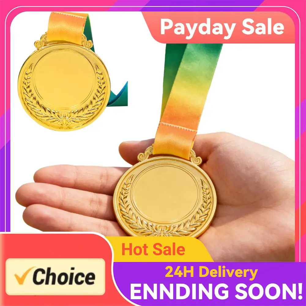 

2.54 Inches Winner Award Medal with Neck Ribbon Competition Award Medal School Sports Meet Awards for Competitions Party
