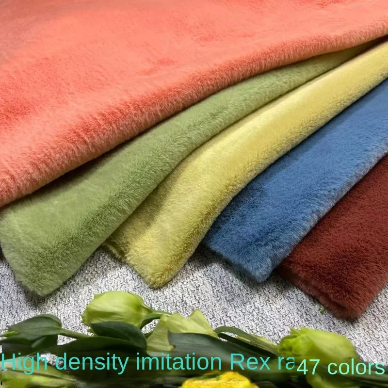 

Искусственная выдра из кроличьего меха утолщенный плюшевый тканевый счетчик на фоне одежды шарф Diy шитье по метру оптовая продажа