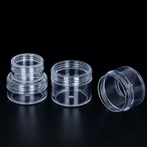 Imagen 1 del producto Tarro de crema cosmética de 3g, 5g, 10g, 15g, 20g, 30g, sombra de ojos transparente vacía, contenedor de bálsamo labial con brillo para uñas, bote de muestra de maquillaje, botella de plástico