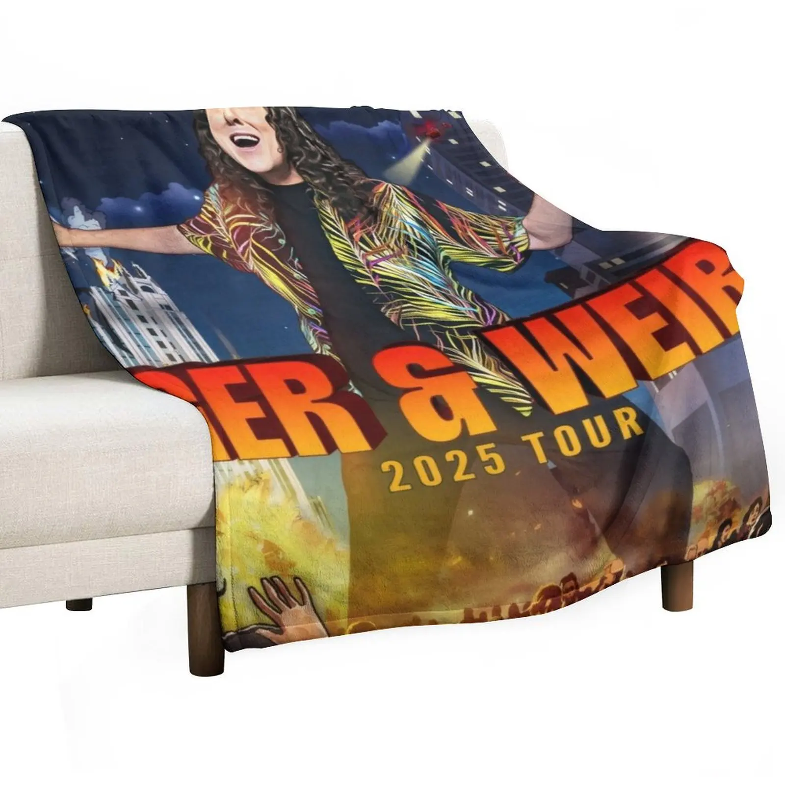 

Weird Al Yankovic Dates 2025 Throw Blanket All Weather Soft Throw Blanket for Sofa