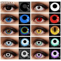 D'ORELLA 1 Pair(2pcs) Colored Contact Lenses For Eyes Cosplay Colored Lenses Blue Contact Lenses Cosmetics Pupils Eye Color Lens