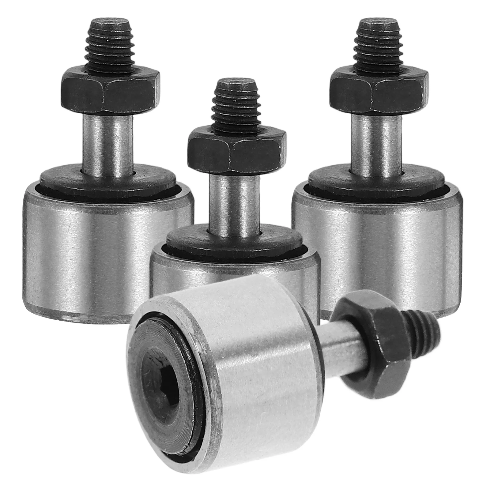 

4pcs Roller Needle Bearings Bolt Type High Load Cam Follower Precision Steel Material Machine Tools Industrial