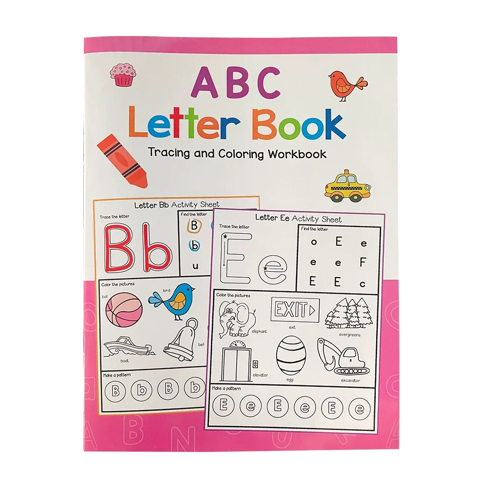 Preschool Alphabet Phonics Practice Workbook - Letters A-Z Kindergarten Writing & Coloring Book English Language Learning