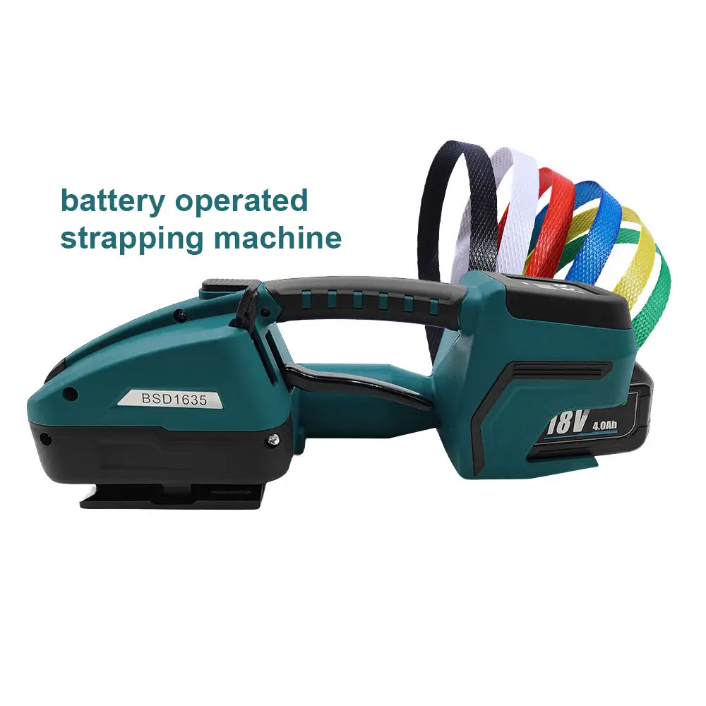 2025 New V3 3800N Electric Strapping Machine 400W Automatic 13-16mm PET PP Belt Digital Display Friction Heat Welding 2 Batterie