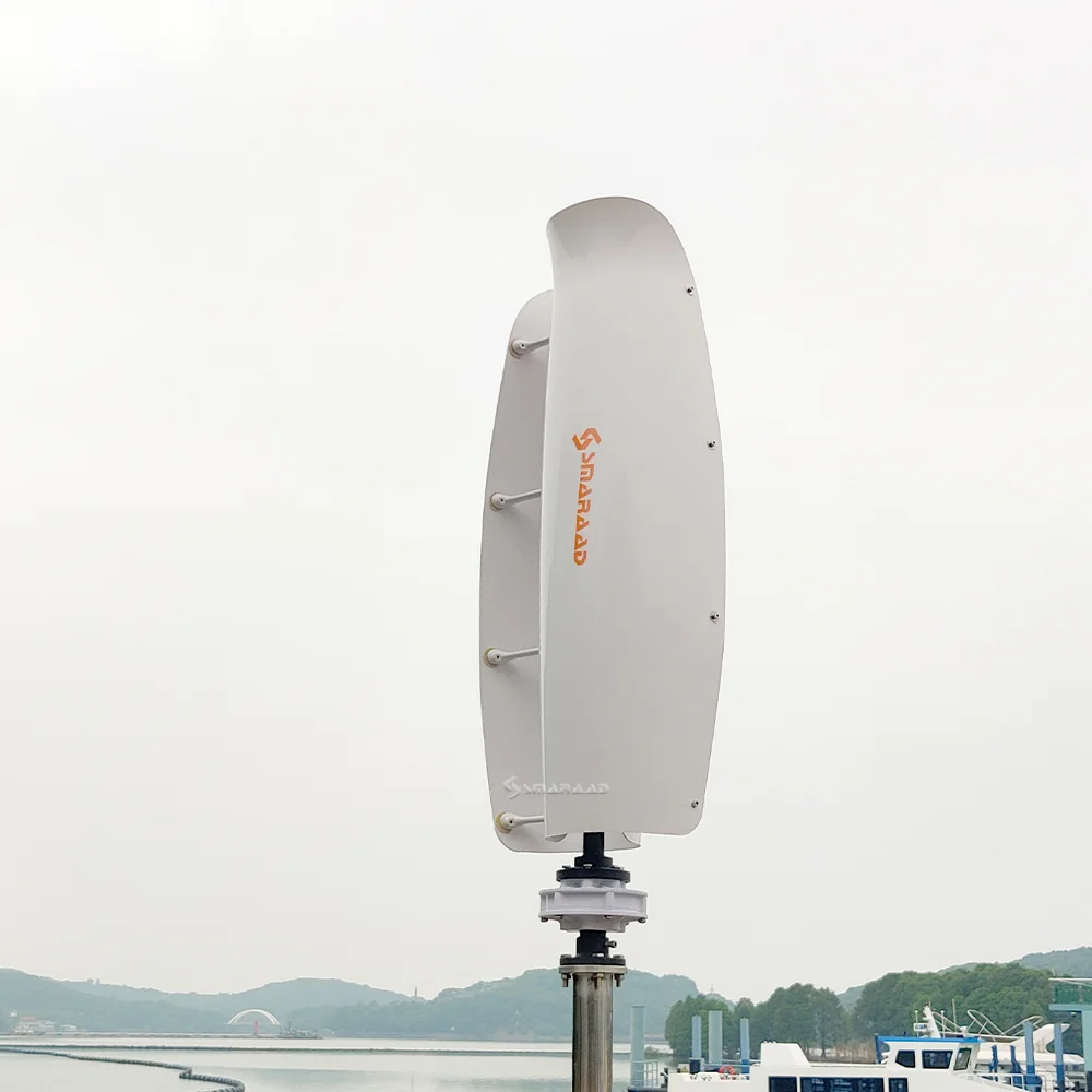 SMARAAD Magnetische Suspension Vertikale Wind Turbine System Kraftwerk 2000W Mit Mppt Lade Hybrid Controller Niedrigen DREHZAHLEN