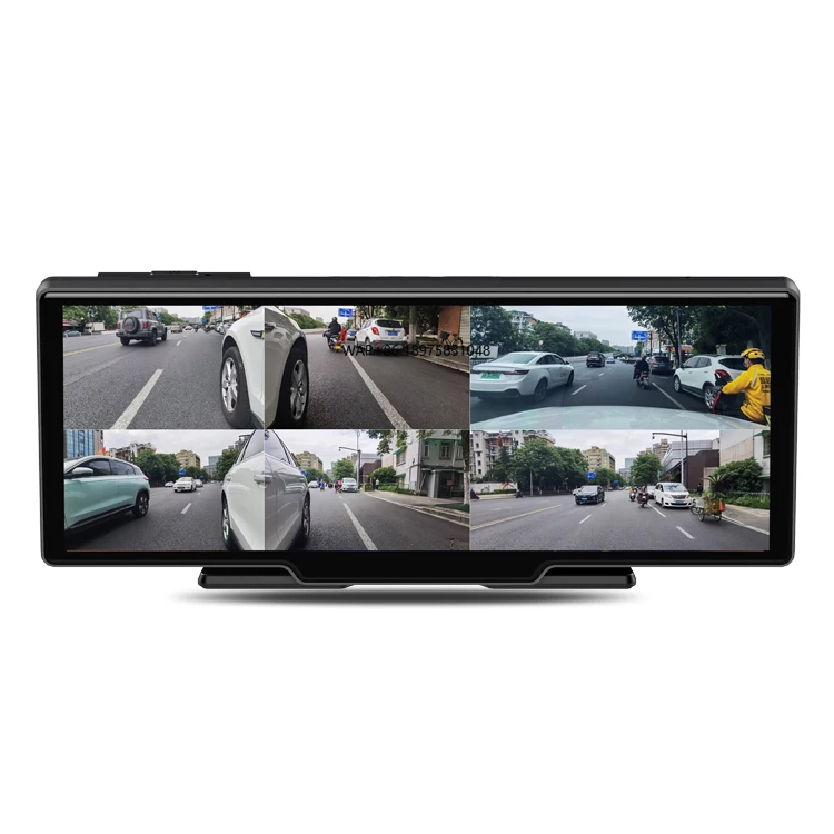 

Aliot 10 Inch HD Universal Car Blind Spot Waterproof Six System with 6 Channel Split Screen
