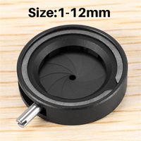 Manual Aperture Adjustable Mechanical Iris Diaphragm Iris Diaphragm for Digital Camera Microscope Iris Lens SK12