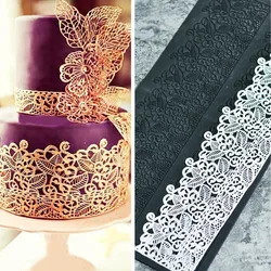 Silicone Mold Fondant Cake Lace Embossed Cake Mold Sugar Lace Mat Cake Decorating Tool Embossing Mat