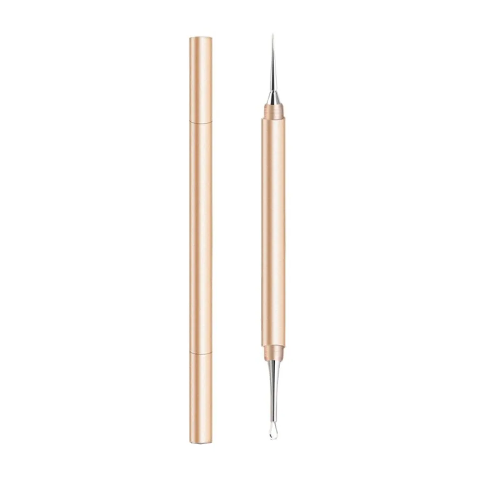 Double-Ended Blackhead Extractor Sharp Tip Stainless Needles Comedone Remover Rust-proof with Cover Acne Removal Tool